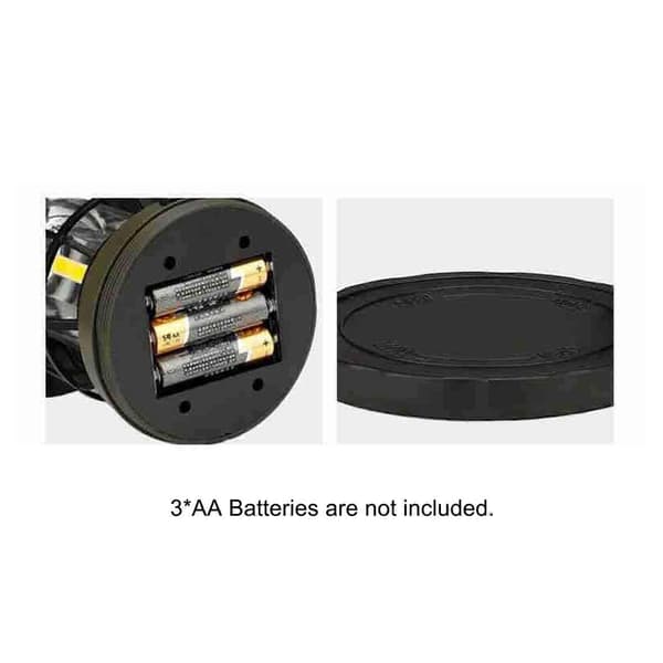 LED-campinglykta hängande trädgårdsbelysning utomhus dimbar ljusslinga vattentät retro brons black