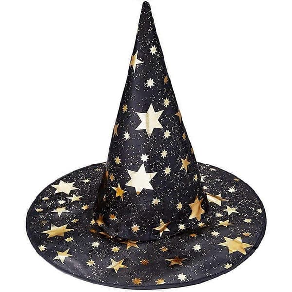 Halloween-kostume til børn, hekse-troldmandskappe med hat til børn (Magisk lilla) style3815