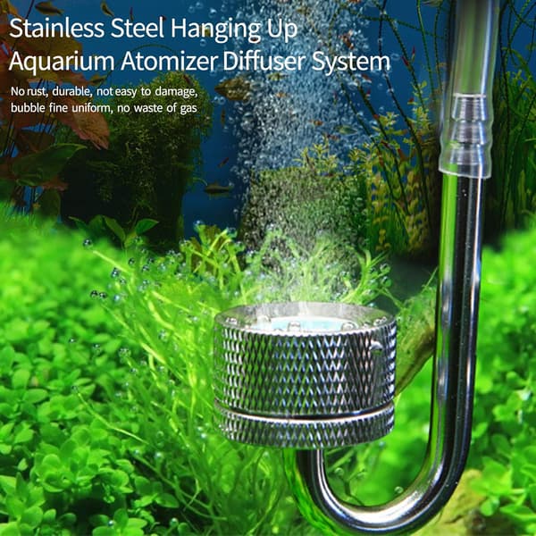 Høy Co2-oppløsningshastighet med akvarium Co2-diffusor i rustfritt stål, trykksatte Co2-forsyningssystemer som sikrer optimal drift