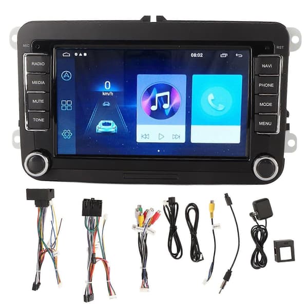 7-tommers bilstereo med trådløs Carplay og GPS-navigasjon for Multivan T5