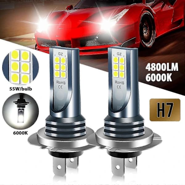 4x H7 LED Headlight Kit High/Low Beam 220W 60000lm Super Bright 6000k White