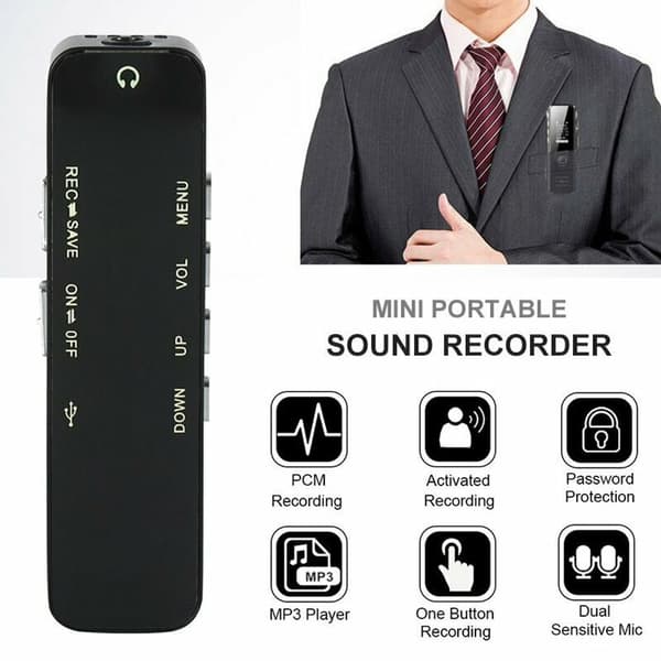 Voice Recorder, High-Resolution Remote Noise-Reducing Recorder, Professional Recorder, MP3 Playback
