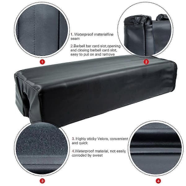 Hip Support Pad for Barbell Squats, Weightlifting, Neck and Shoulder Support, Black black