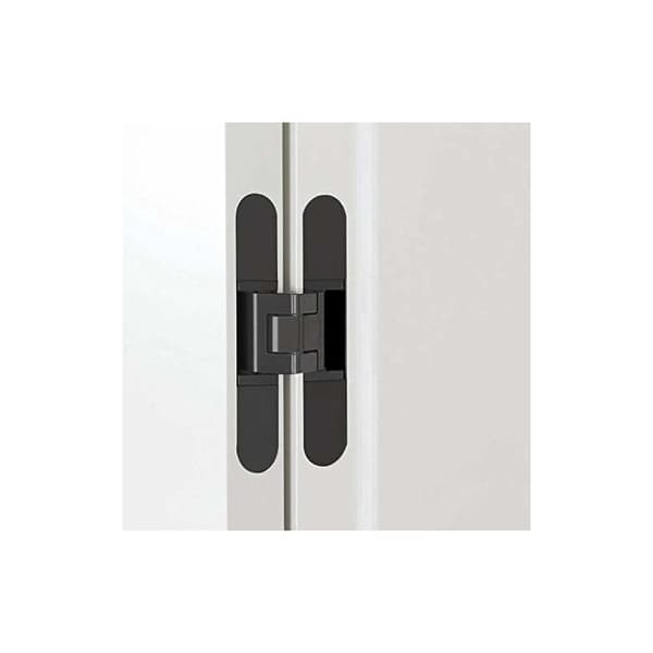 Invisible Hinges Compatible with Hidden Door, Adjustable, Heavy Duty 3D Concealed Hinges - Black - 1 Pair