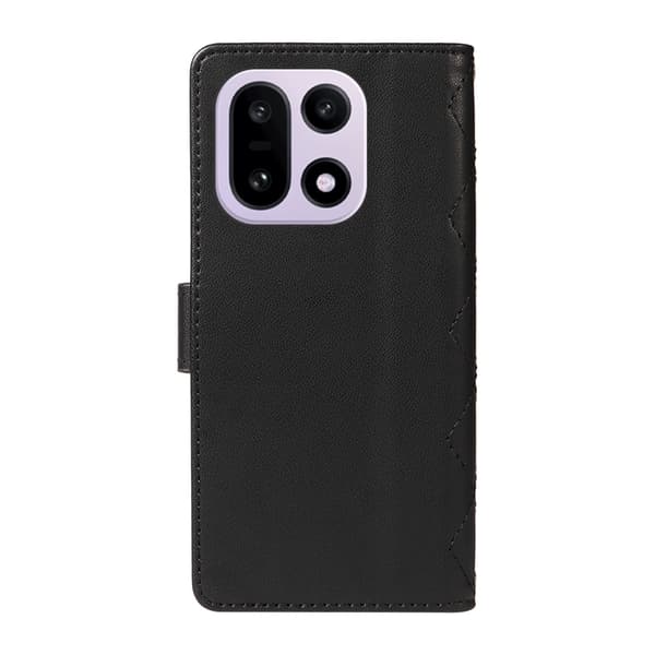 OnePlus 15 5G Pungcover Rhombus Kunstlæder Svart 112