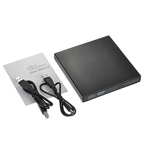 Ekstern CD/DVD-leser og -brenner – Ultratynn USB 3.0-enhet for PC/Mac – Støtter Windows 11/10/8/7 og macOS