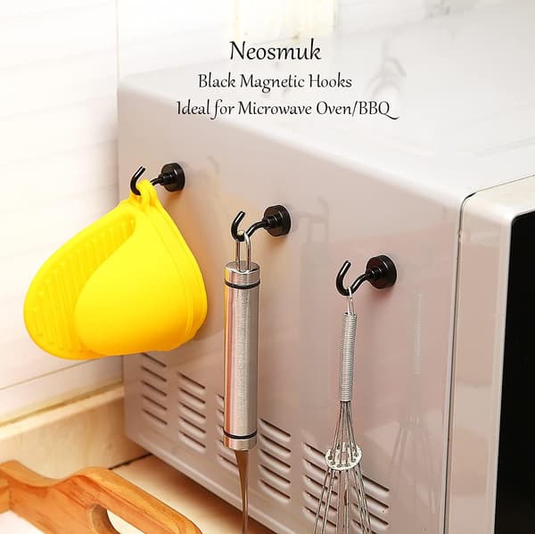 Magnetic hooks for hanging, magnetic hanger for curtain, grill, towel, ceiling, 10-pack