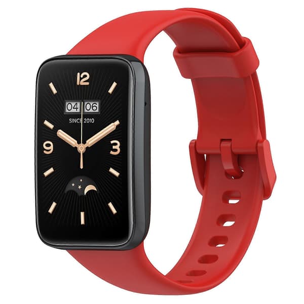 Ensfarvet silikone urrem til Xiaomi Mi Band 7 Pro Red