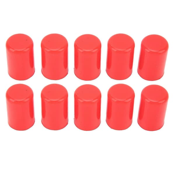 10 st silikonlock Universal insugningsvakuumslang rörändplugg Innerdiameter 14 mm Röd