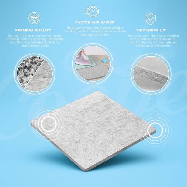 [13] Wool Felt Ironing Mat 30.5x46, Portable High Temperature Ironing Mat for Home Clothes Ironing