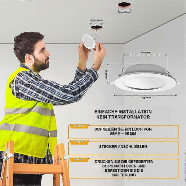 6 STK ultratynne varme downlights - 7W Edition 0619 5 5