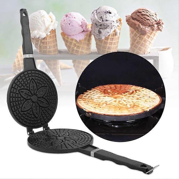 Våffelstrutmaskin Glass- och Crêpemaskin Äggrullebricka Bakform