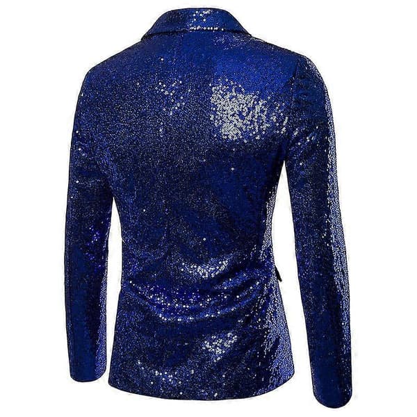 Kavaj för män med paljetter BLUE XL