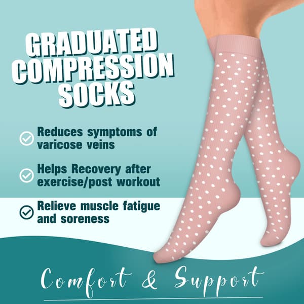 4 Pairs Unisex Compression Socks - Optimal Support for Nurses, Runners, and Sports Enthusiasts | Circulation-Boosting Design