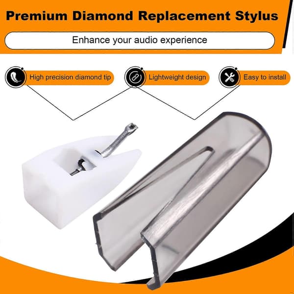 2X for Ortofon Cartridge Replacement Stylus Generation High Wind Concorde OM Super OM Aircraft Needle Stylus White