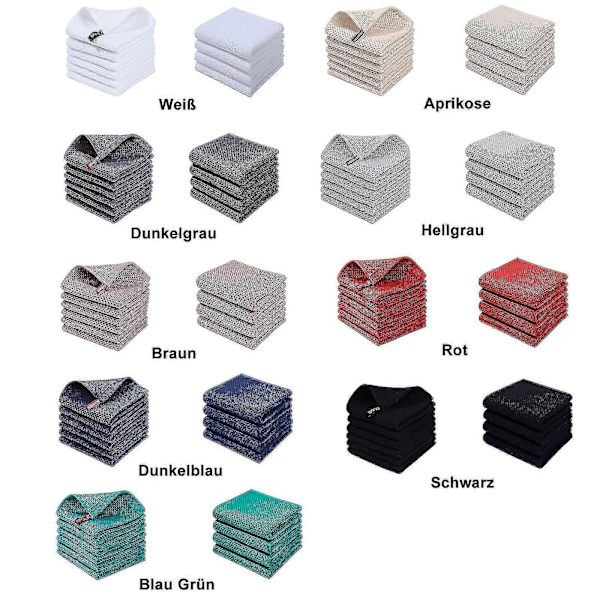 6-pack 100% Cotton Dish Towels, Terry, Dish Hook, Brown Brown 34*73cm