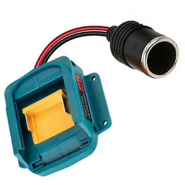 Egnet til Makita 18V batteri, 18V til 12V Step Down Strøm Cigartænderadapter Blue black