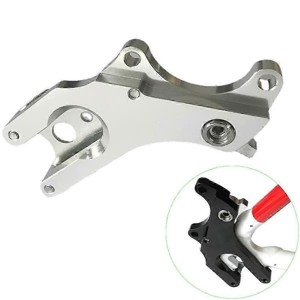 Cykel skivebremseadapter montering landevejscykelrammeadapterholder cykelbremsekonvertering Silver