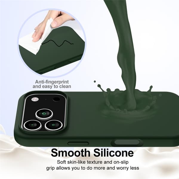 Mobilskal for iPhone 17 Pro MagSafe Silikon Anti-Drop - Mørkegrønn Grønn Grön 54