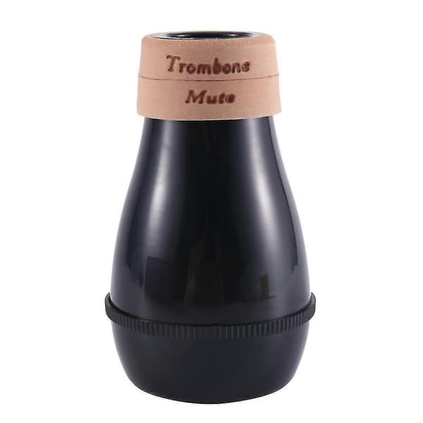 Tenor Trombone Mute Tenor Trombone Semi Enclosed ABS Mute Device Trainer Musical Instrument Tilbehør Black