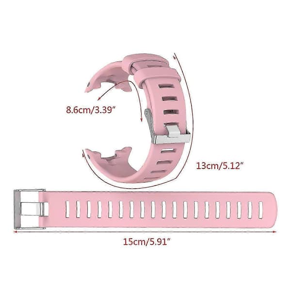 SUUNTO-D4 D4i-NOVO -kellon säädettävä silikoniranneke Gray
