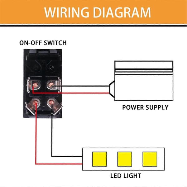 På-Av-bryter 12V 20A 4 pinner DPST vippebryterpanel RV lysbryter Black