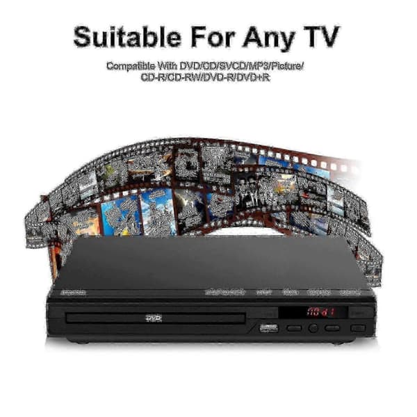 Regionsfri DVD-afspiller med AV-udgang til TV og USB-understøttelse