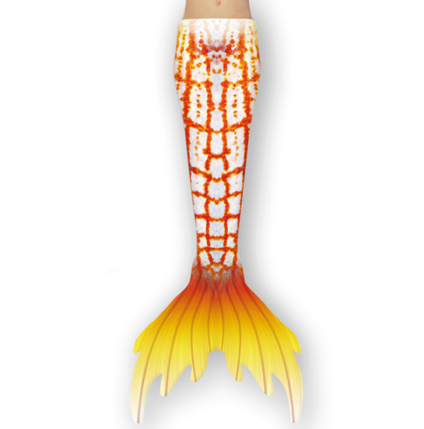 Havfruehale til piger med Monofin orange orange 130