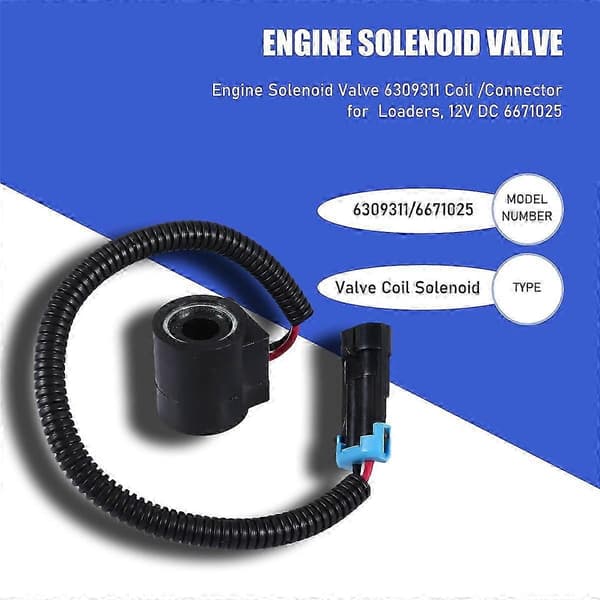 Motor magnetventil 6309311 spole/stik til Bobcat læssere