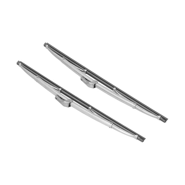12in/30.48cm Forrude Vinduesviskerblade Rustfrit Stål Poleret Sølv Universal til Bil