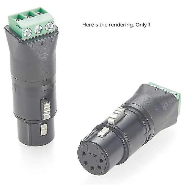 DMX 5-bens XLR hun til 3-bens klemrække til DMX512 lysstyring, scenelydudstyr og LED-dæmpning