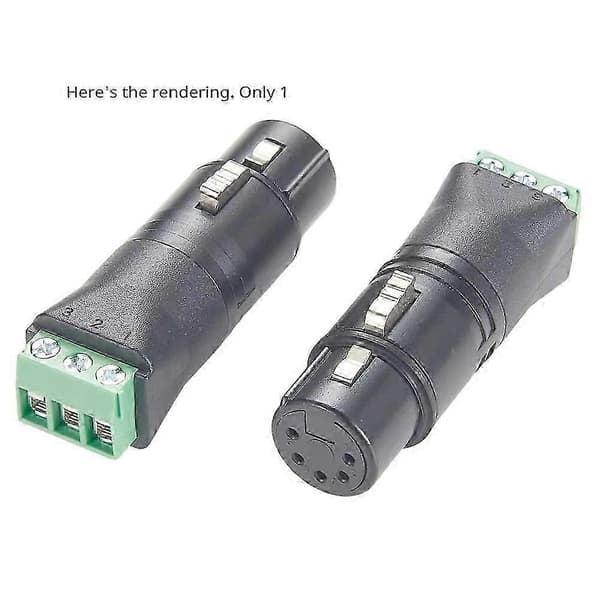 DMX 5-bens XLR hun til 3-bens klemrække til DMX512 lysstyring, scenelydudstyr og LED-dæmpning