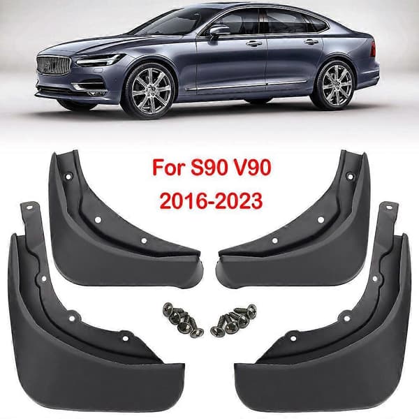[13]Passer 4 stk. Forreste Bageste Stænklapper Stænkskærme Beskyttelse Til VOLVO S90 V90 2016-2023
