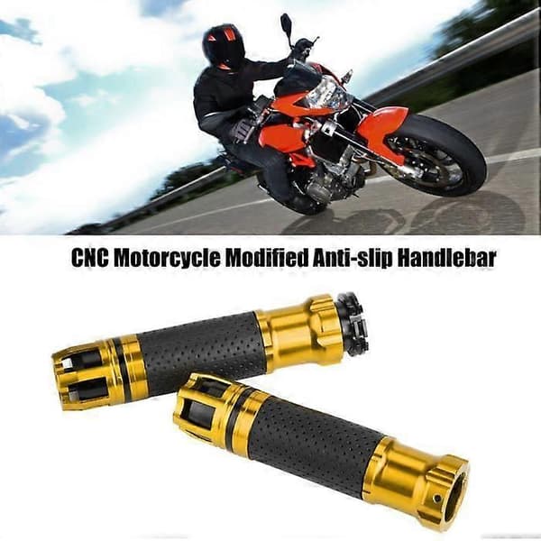 Motorcykelgreb Par 22mm CNC Modificerede Anti-Slip Roterende Styrgreb