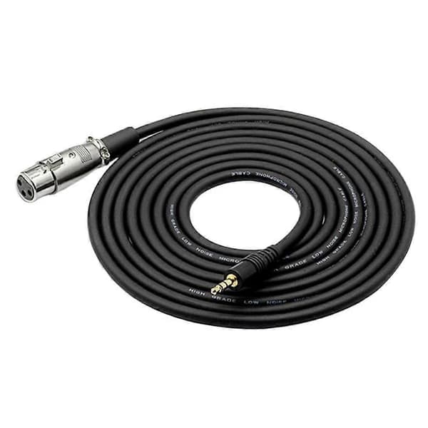 2,5 m 3-pin XLR hunn til 3,5 mm 1/8\" hannplugg mikrofon lydkabel