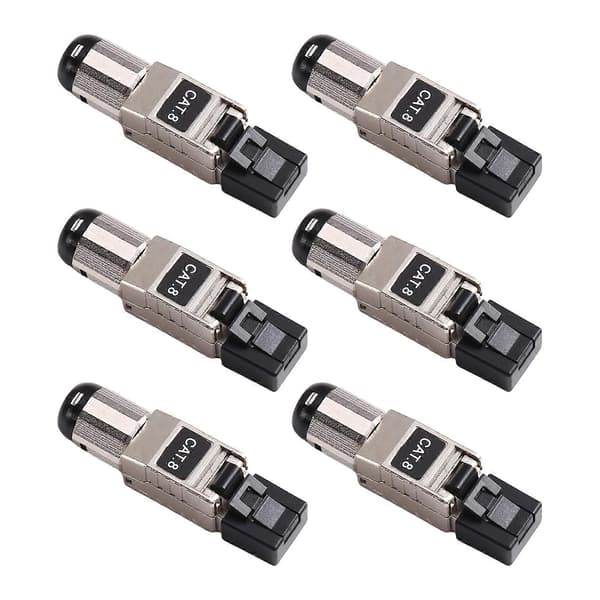 Cat8 RJ45-kontakt skärmad återanvändbar termineringsplugg Ethernet modulär plugg för solid och tvinnad LAN Ethernet-kabel