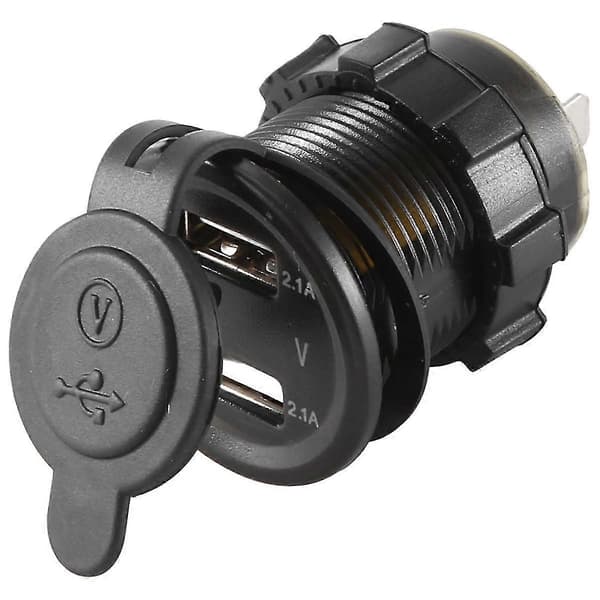 Biloplader Bil Bluetooth Digital Display En Til To Dobbelt Usb Biloplader Universal Rødt Lys
