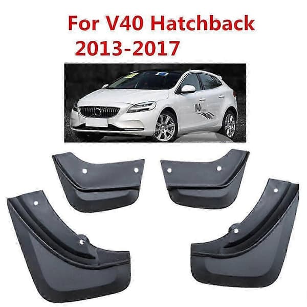 Roiskeläpät V40 Hatchback 2013-2017 Etu- ja takasuojat autoon 4 kpl black