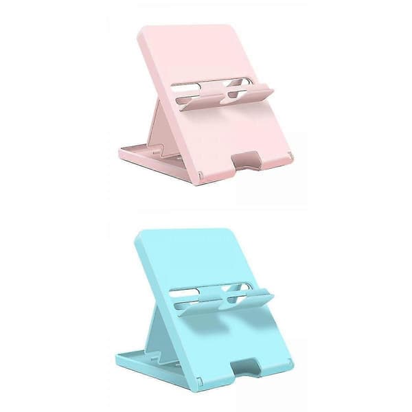 2 stk. bærbare konsollholderstativer med flere vinkler for Switch Lite mobiltelefoner