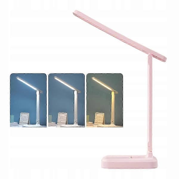 LED-bordlampe Skrivebordslampe 5W Berøring + 3 Farger Dimbar pink