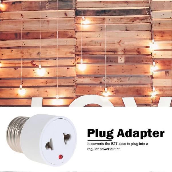 [13]5 pcs E27 to EU Plug Connection Accessories Lamp Holder Lighting Fixture Lamp Base Adapter Portable Lamp Socket