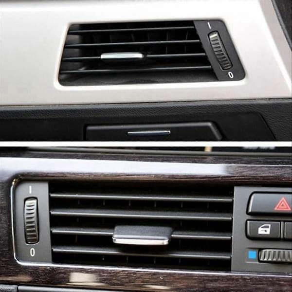 3st För 3-serien E90 05-12 Främre A/C Ventilationsutloppsklämma -Z Black Silver