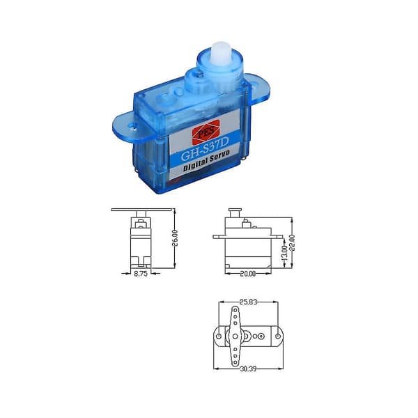 2st -s37d 3.7g Digital Servo Miniatyrservo För Rc Flygplan Trex 250 Helikopter Båt Bil