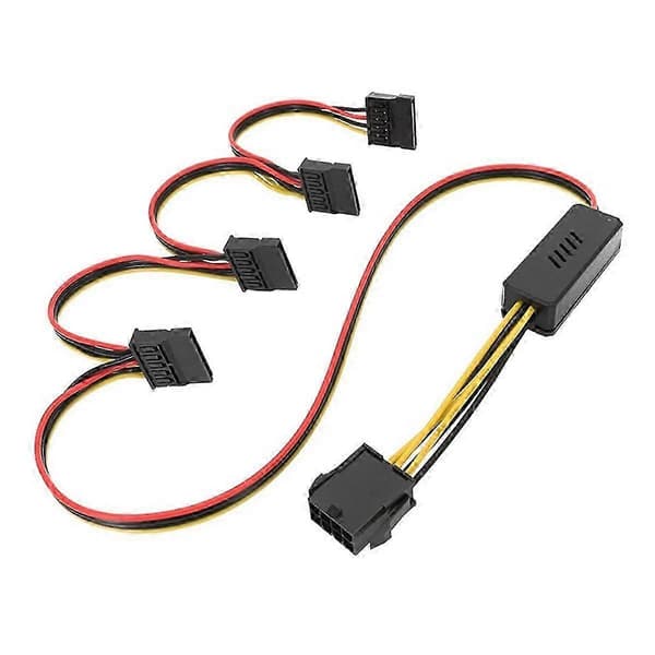 egnet for hovedkort CPU 8-pinners til SATA harddisk strømkabel 12V til SATA HDD Multicolor