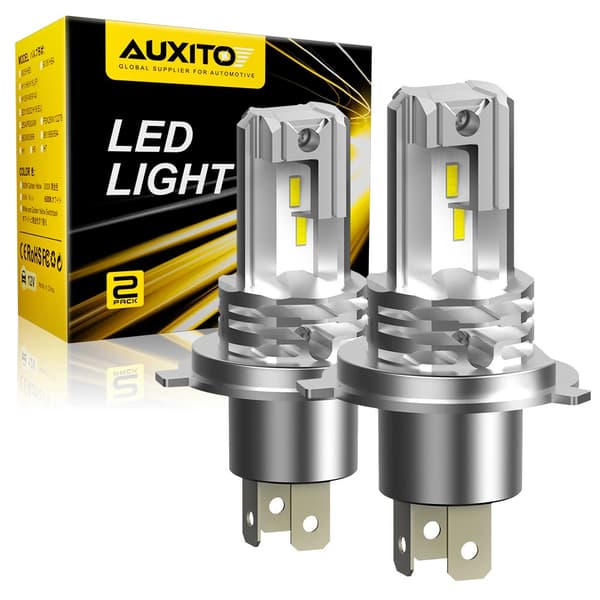 【13】2 stk H4 LED 6500K 30000LM Supersterke tåkelys Hvite frontlyspærer