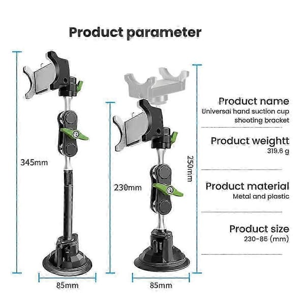 Passer for Lanparte Telefonholder Bilstabilisator Selfiestang 360 Roterende Brakett