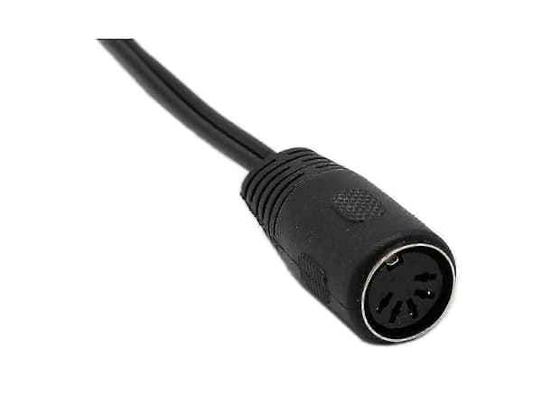 DIN 5-bens til RCA-kabel til lydsystemer, 1FT hun til 2 han-stik