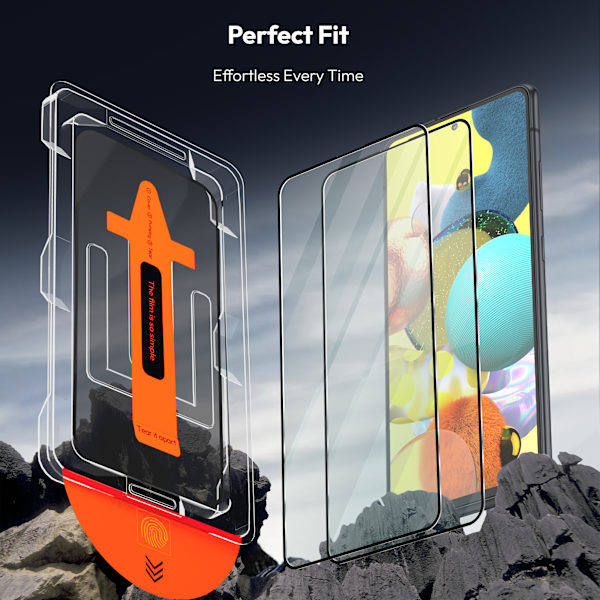 2-Pack Samsung A51 Screen Protector - Tempered Glass | [Automatic Installation] - Bubble-Free Samsung A51