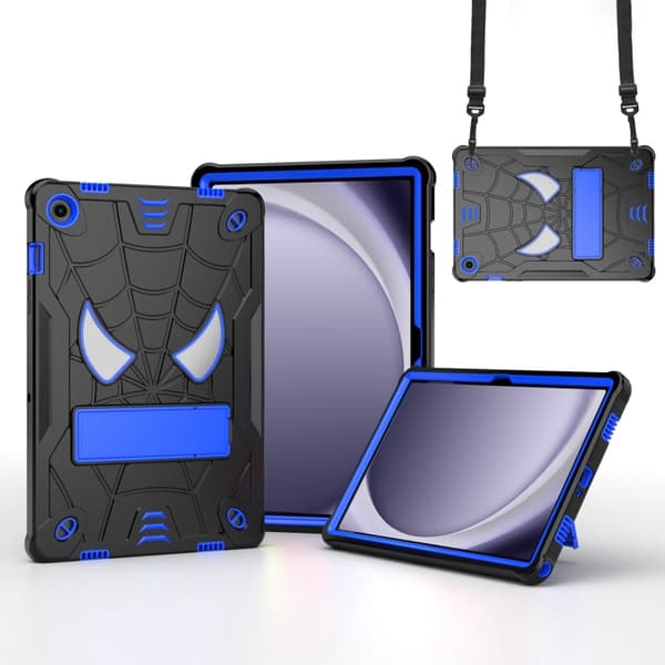 [13R]Samsung Galaxy Tab A9+ / A11+ Deksel Spider Silikon Hybrid PC Bakom Blå