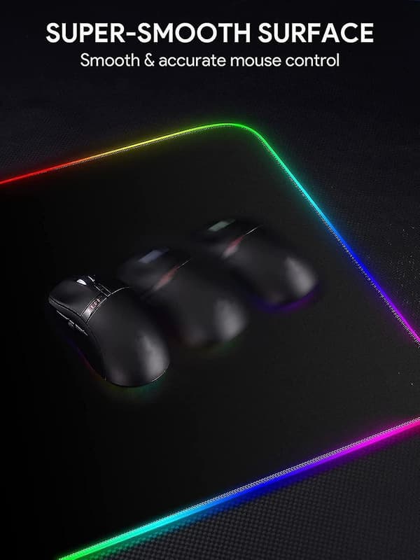 Musematte Xxl Gaming Musematte Rgb, 900x400x4 Mm Stor Med 11 Lysmoduser